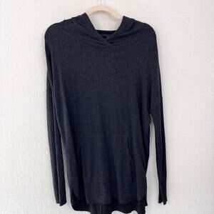 Kit + Ace Womens Cashmere Blend Hoodie Sweatshirt Size 8 Knit Lightweight Gray
